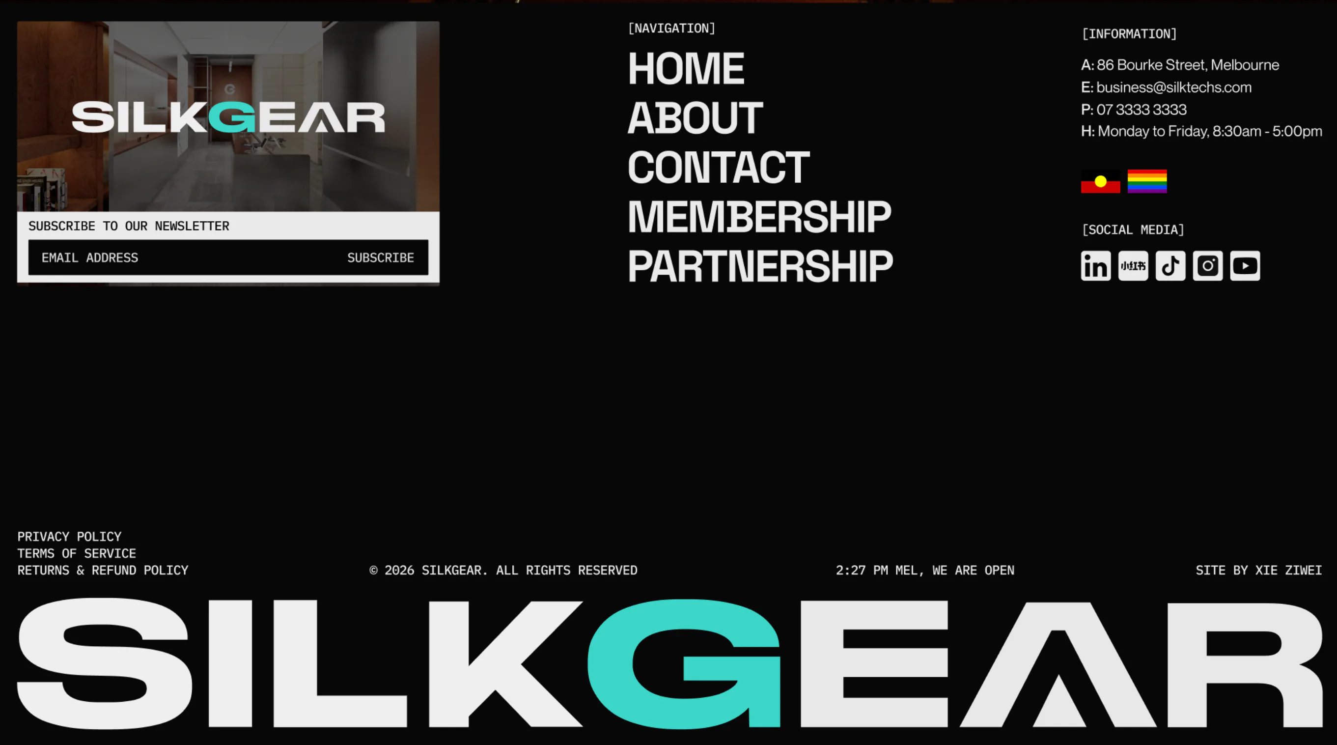 A Shopify footer navigation and email subscription system for a technology retailer